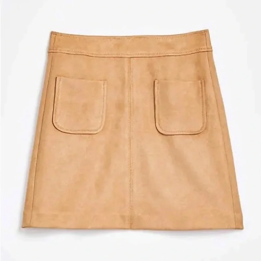 Like-New LOFT Faux Suede Pocket Shift Skirt - Picture 1 of 8